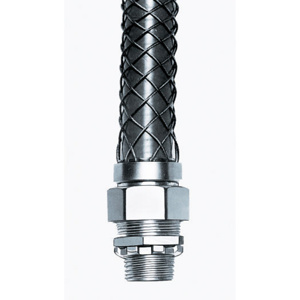 Hubbell Wiring Insulated Liquidtight Mesh Strain Relief Connectors Male Connector 1 in Closed Mesh, Single Weave