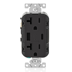 BAC20-E DECO TYP AC USB 20A 18W BLK