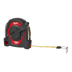 Milwaukee Closed Reel Tape Measures 100 ft SAE Manual Rewind Non-locking