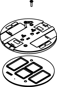 Wiremold Poke-thru Floor Box Device Slide Holder Assemblies