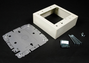 Wiremold 2000 Raceway Device Boxes 2 Gang 1-3/4 in Ivory
