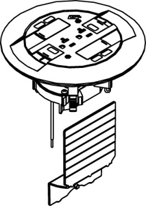 Wiremold Ratchet-Pro™ 881 Series Round Single Service Concrete Floor Boxes