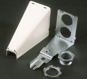 Wiremold 500/700 Raceway Offset Connectors Ivory Steel Screw