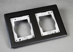 Wiremold Omnibox™ Series Carpet and Tile Flanges 6 in x 9 in Brass Metallic 2 Gang