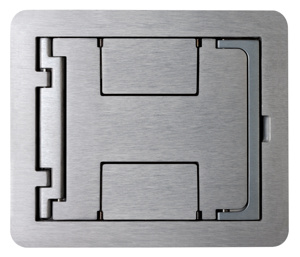 Wiremold Floorport FPBTC Series Cover Assemblies Blank Cover Assembly Aluminum Die Cast Metallic 7-3/4 in