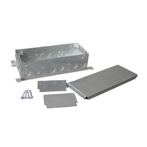 Wiremold Modulink™ Rectangular Flush Service Floor Boxes Metallic 3 Gang Flush