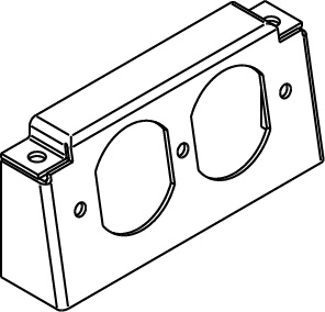 Wiremold RFB Floor Box Device Plates Duplex Opening Steel Metallic