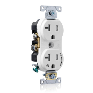 Leviton TBR20 Series Duplex Receptacles 20 A Commercial Specification Grade White