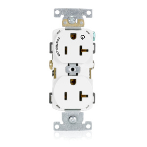 Leviton CR0201P Series Duplex Receptacles 20 A 125 VAC 2P3W 5-20R Commercial Specification Grade White