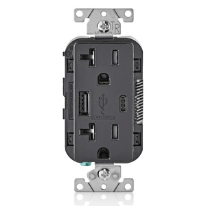 Leviton Decora® USB Duplex Combination Devices 20 A
