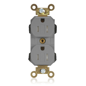 Leviton M5362S Series Duplex Receptacles 15 A Extra Heavy-Duty Industrial Specification Grade Gray