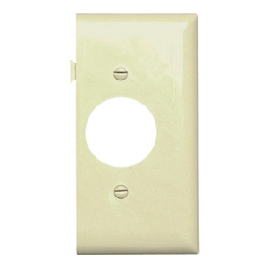 Pass & Seymour Standard Sectional Round Hole Wallplates 1 Gang 1.406 in Ivory Nylon Snap-on