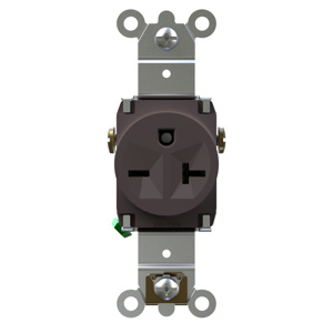 Pass & Seymour TR5871 Single Receptacles 20 A 250 V Brown