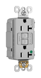 Pass & Seymour Plugtail® PT2097 Series Duplex GFCIs 20 A 5-20R Gray