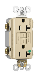 Pass & Seymour 2097 Series Duplex GFCIs 20 A 5-20R Ivory Tamper-resistant