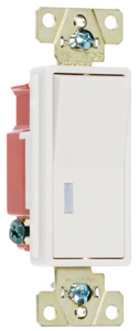 Pass & Seymour SPST Rocker Light Switches 20 A 120 V White