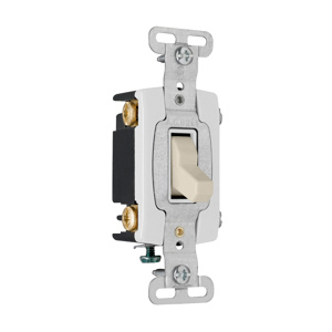 Pass & Seymour 4-Way, DPST Toggle Light Switches 20 A 120/277 V Light Almond