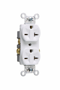 Pass & Seymour 5850 Series Duplex Receptacles 20 A 250 V 2P3W White
