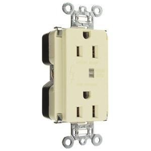 Pass & Seymour 5252 Series Surge Protective Duplex Receptacles 15 A 125 V 2P3W 5-15R Commercial Ivory