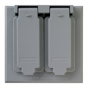 Pass & Seymour Weatherproof Outlet Box Covers Duplex Receptacle 1 Gang Gray