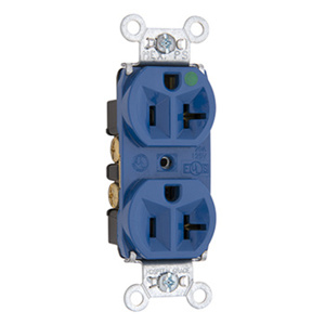 Pass & Seymour 8300-H Series Duplex Receptacles 20 A 125 V 2P3W 5-20R Hospital Blue