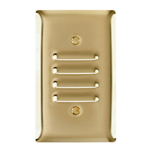Pass & Seymour Standard Vertical Louvre Wallplates 1 Gang Brass Brass Device