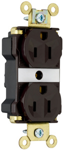 Pass & Seymour 5262 Series Duplex Receptacles 15 A 125 V Industrial Brown