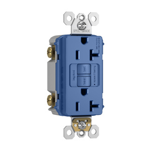 Pass & Seymour 2097 Series Duplex GFCIs 20 A 5-20R Blue