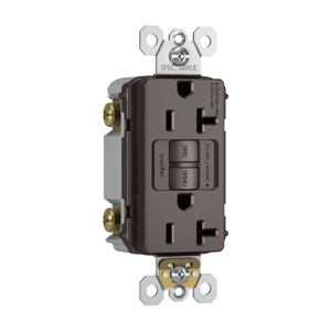 Pass & Seymour 2097 Series Duplex GFCIs 20 A 5-20R Brown