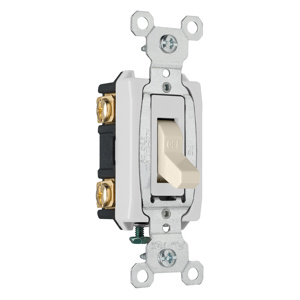 Pass & Seymour DPST Toggle Light Switches 20 A 120/277 V Light Almond