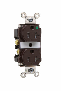 Pass & Seymour TR63-H Series Duplex Receptacles 20 A 125 V Residential Brown