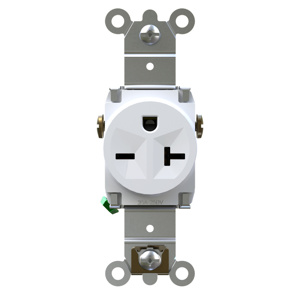 Pass & Seymour TR5871 Single Receptacles 20 A 240 V White