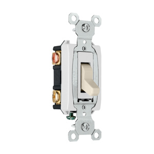 Pass & Seymour 3-Way, SPST Toggle Light Switches 15 A 120/277 V Brown