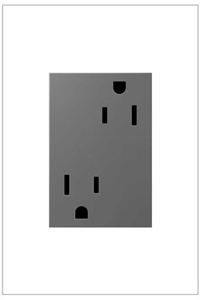 Legrand ARTR153 Series Tamper-resistant Plus Size Receptacles 15 A 125 V 2P3W 5-15R Residential Tamper-resistant Magnesium
