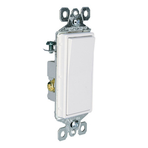 Pass & Seymour 3-Way, SPST Rocker Switches 15 A 120/277 V Radiant White