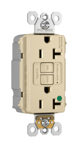 Pass & Seymour Plugtail® PT2097 Series Duplex GFCIs 20 A 5-20R Ivory