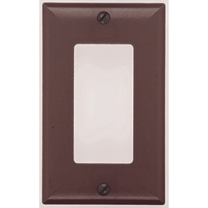 Pass & Seymour Standard Decorator Wallplates 1 Gang Brown Plastic Device