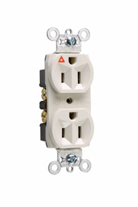 Pass & Seymour IG5262 Series Duplex Receptacles 15 A 125 V 5-15R White