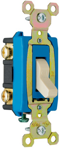 Pass & Seymour DPST Toggle Light Switches 15 A 120/277 V Ivory
