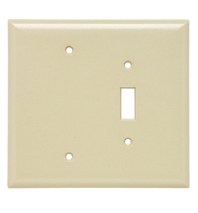 Pass & Seymour Oversized Blank Toggle Wallplates 2 Gang Brown Plastic Device