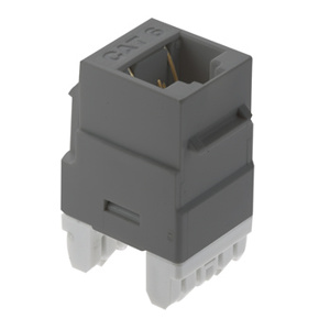 Pass & Seymour WP3460 On-Q Series Keystone Jack Inserts Gray/Green RJ45 Cat6