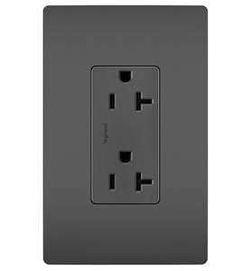 Pass & Seymour TR26352 Series Duplex Receptacle 20 A Black