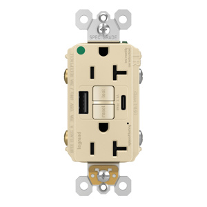 Pass & Seymour 2097 Series Duplex GFCIs 20 A Ivory