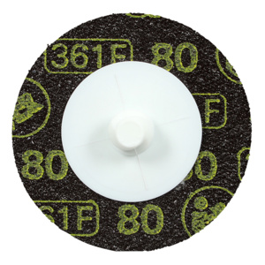 3M Abrasive Discs Brown Gray 2 in 80 Aluminum Oxide Roloc™ 361F Plastic Button