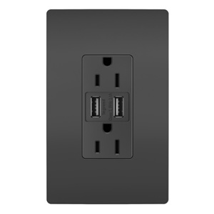 Pass & Seymour Combination USB Devices 15 A, 3.1 A 125 V 2 USB/Duplex 5-15R