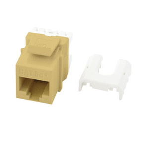Pass & Seymour WP3475 On-Q Series Quick Connect Keystone Jack Inserts Ivory RJ45 Cat5e