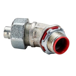 Southwire Topaz 45 Degree Metallic Liquidtight Connectors 2 in Malleable Iron Insulated Compression x Threaded