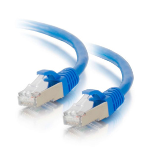 Legrand Quiktron Cat6 Patch Cords Shielded RJ45, Booted 15 ft Blue