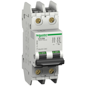 Schneider Electric Multi 9™ C60 Miniature Circuit Breakers 2 A 240 VAC/125 VDC 2 Pole