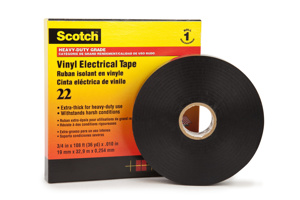 3M 22 Series PVC Electrical Tape 1 in x 36 yd 10 mil Black